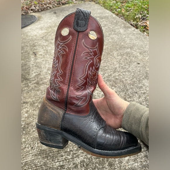 Double H Buckaroo Cowboy Boots 1518 Made in USA size 8 EUC - Picture 12 of 13